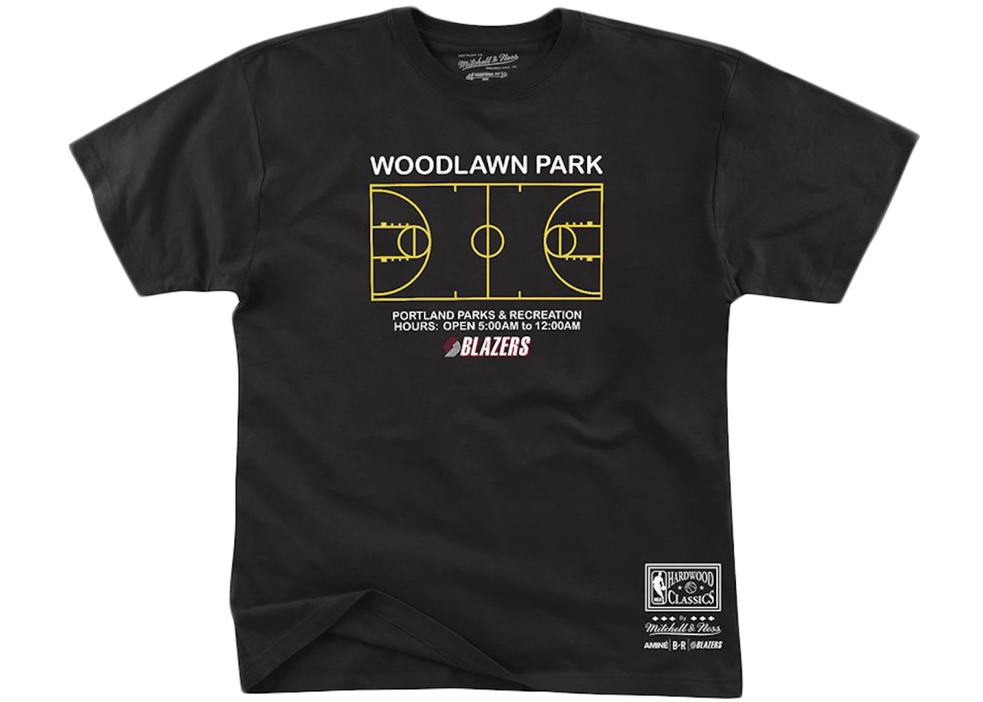 Mitchell Ness Amine x Portland Trail Blazers T-shirt Black Men's