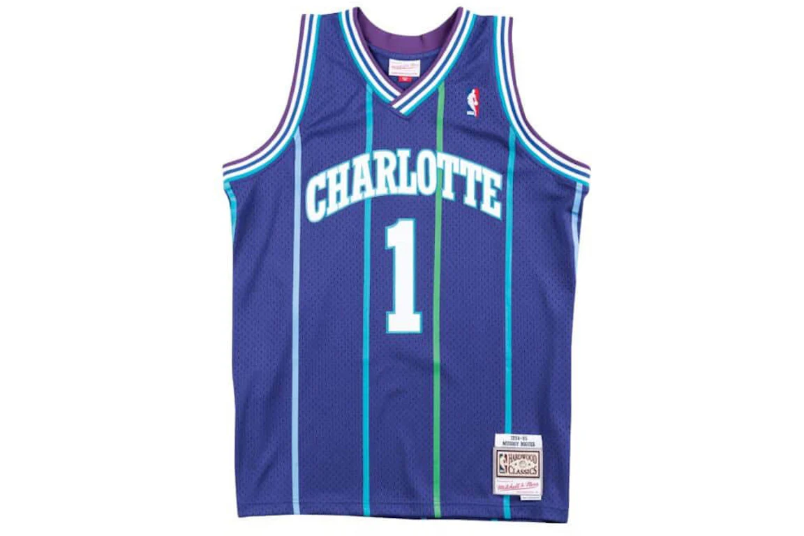 Mitchell & Ness Charlotte Hornets Alternate 1994-95 Muggsy Bogues ...