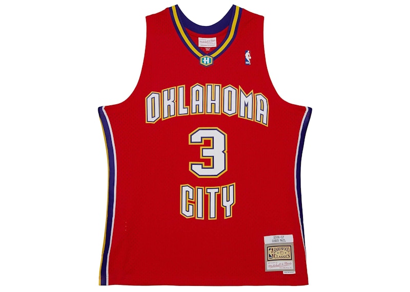 Pre-owned Mitchell & Ness Men's Chris Paul New Orleans Hornets Alternate 200607 Swingman Nba Jersey In Red