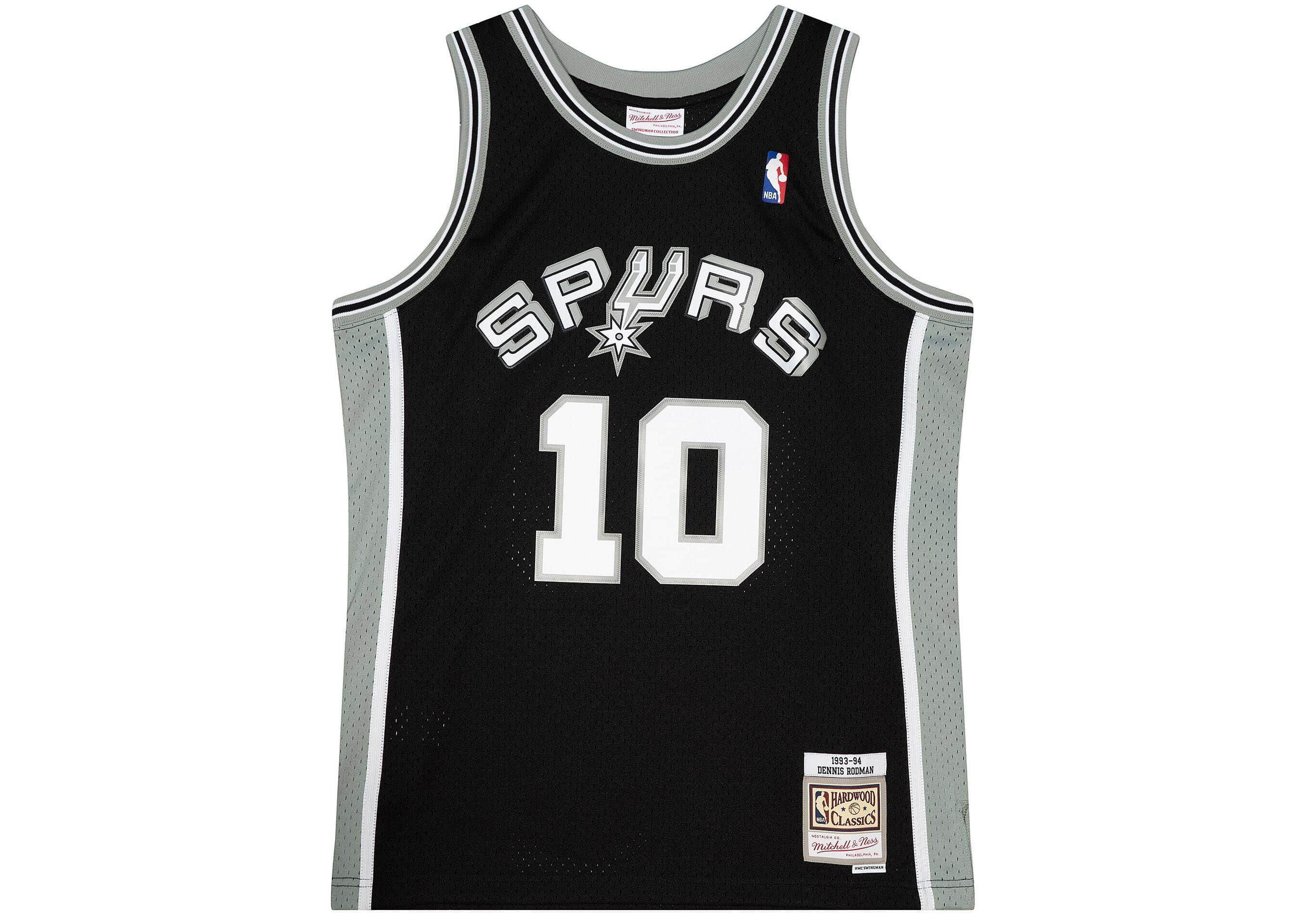 Mitchell u0026 Ness Dennis Rodman San Antonio Spurs 1993-94 Swingman NBA Jersey  Black Men's - SS23 - US