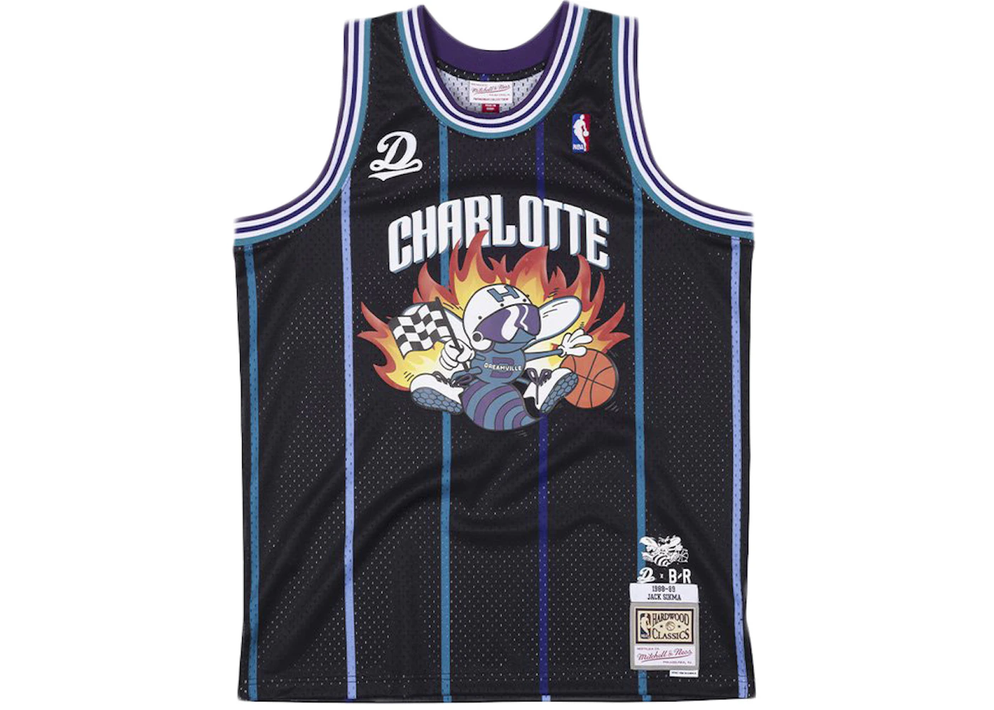 Mitchell & Ness Dreamville x Charlotte Hornets Swingman Jersey Black Men's - FW20 - US Mitchell & Ness Dreamville x Charlotte Hornets Swingman Jersey Black Men's - FW20 - US