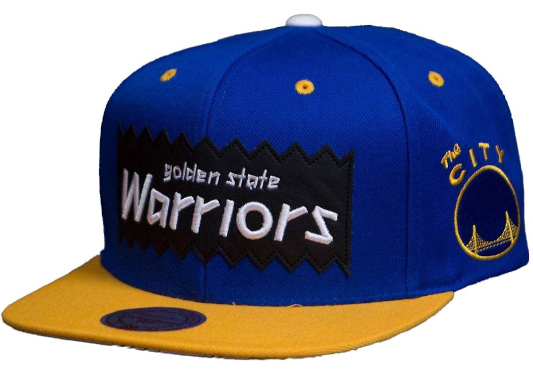 Pre-owned Mitchell & Ness Golden State Warriors Sta3 Wool Snapback Cap Blue/royal