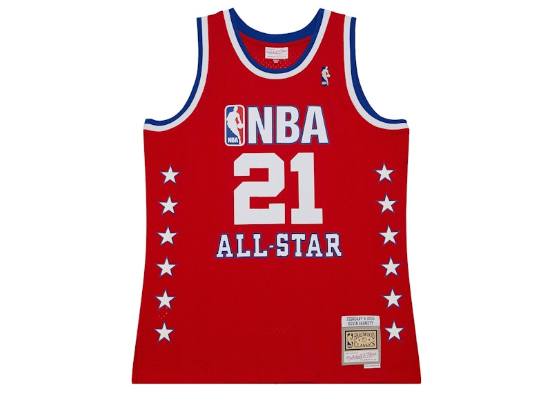 Pre-owned Mitchell & Ness Men's Kevin Garnett All Star West 200304 Swingman Nba Jersey In Red
