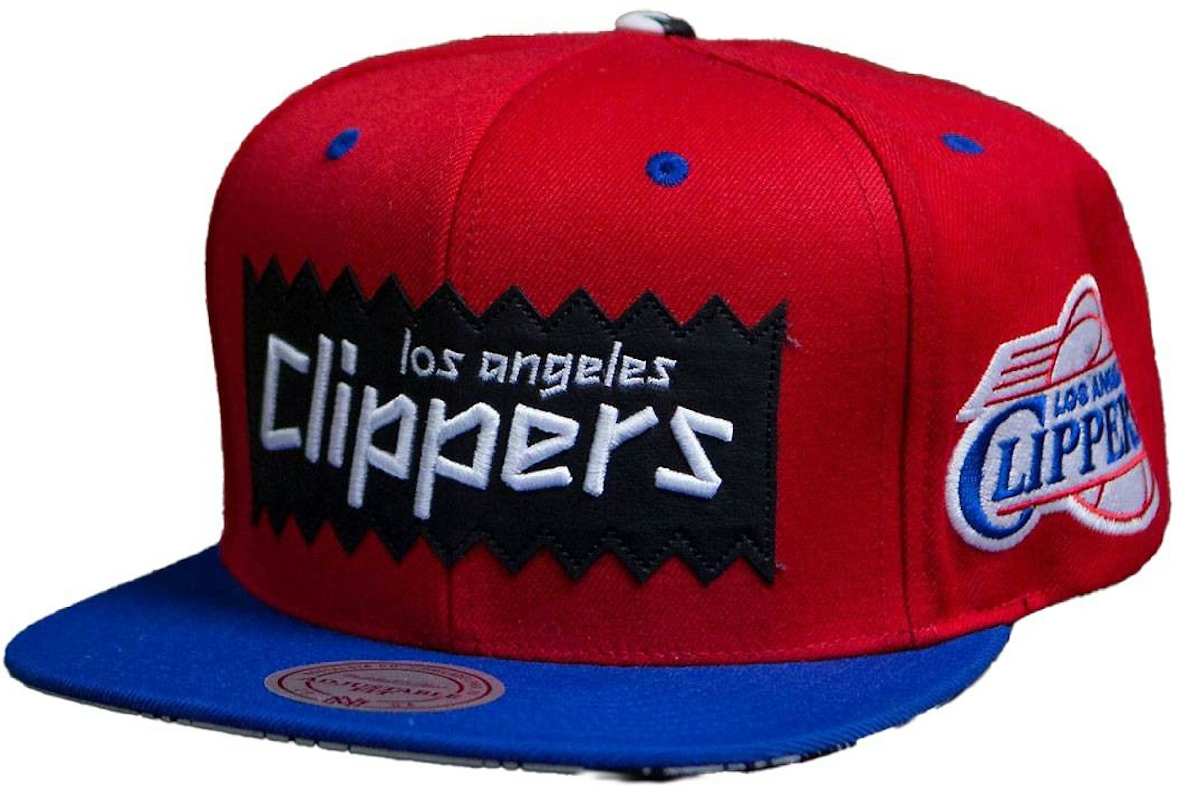 BAIT x NBA x Mitchell And Ness Los Angeles Clippers STA3 Wool Snapback Cap  (red / royal)