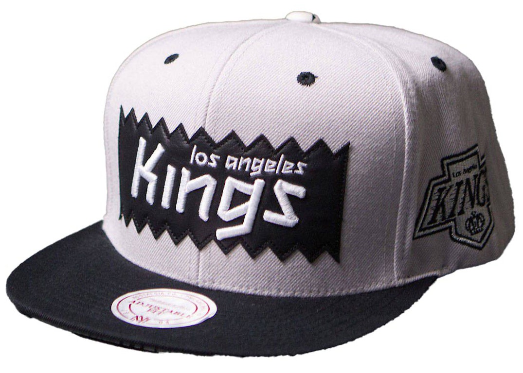 Pre-owned Mitchell & Ness Los Angeles Kings Sta3 Wool Snapback Cap Silver/black