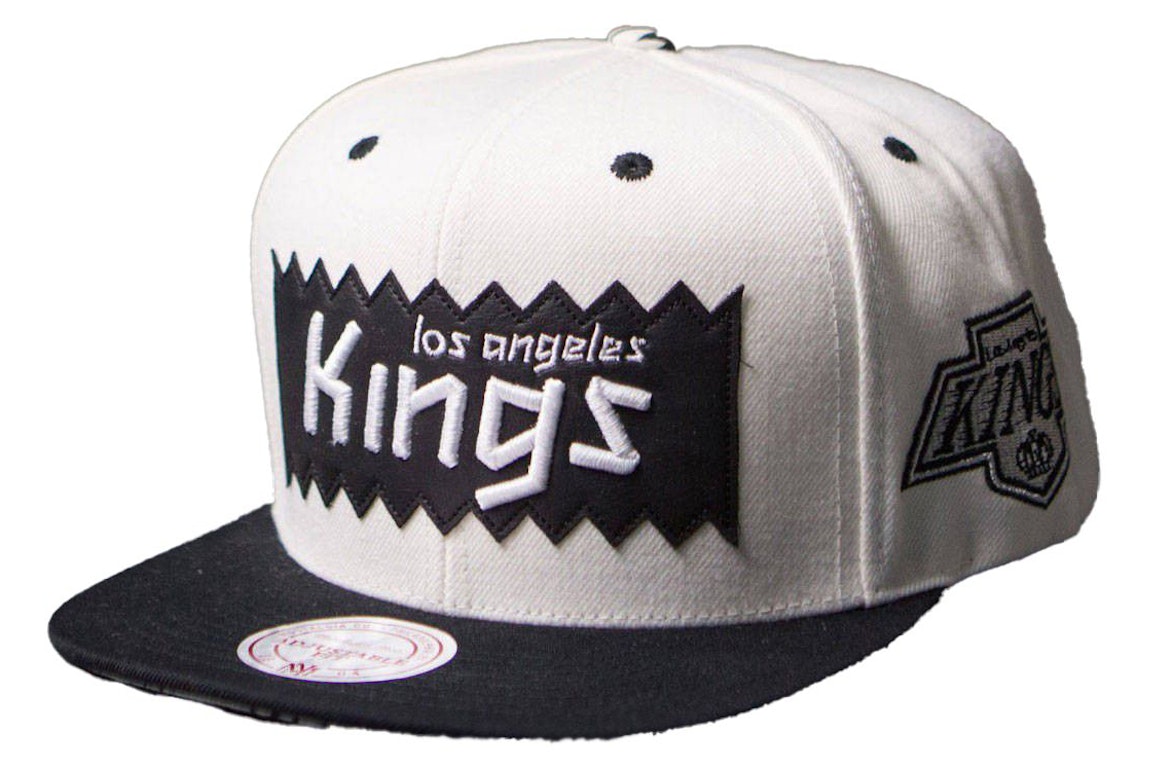Pre-owned Mitchell & Ness Los Angeles Kings Sta3 Wool Snapback Cap White/black