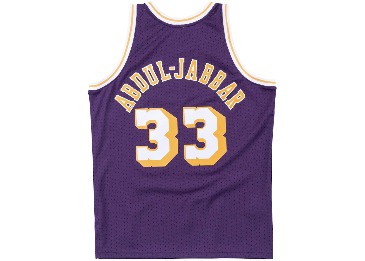 Mitchell & Ness Los Angeles Lakers Away 1983-84 Kareem Abdul-Jabbar Swingman Jersey Purple Men's