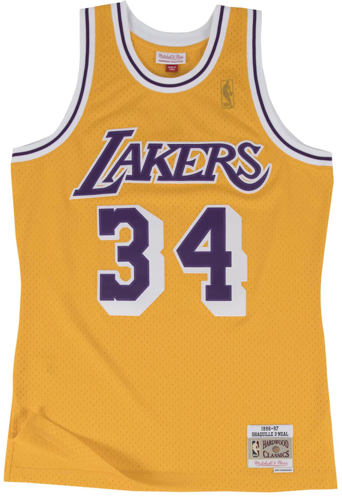 Kareem Abdul-Jabbar Los Angeles Lakers Mitchell & Ness 1996-97