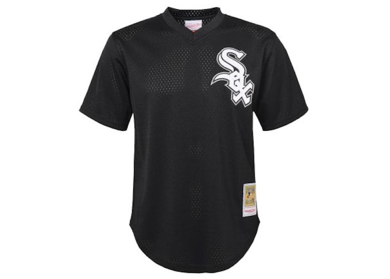 Mitchell and ness white sox clearance jersey