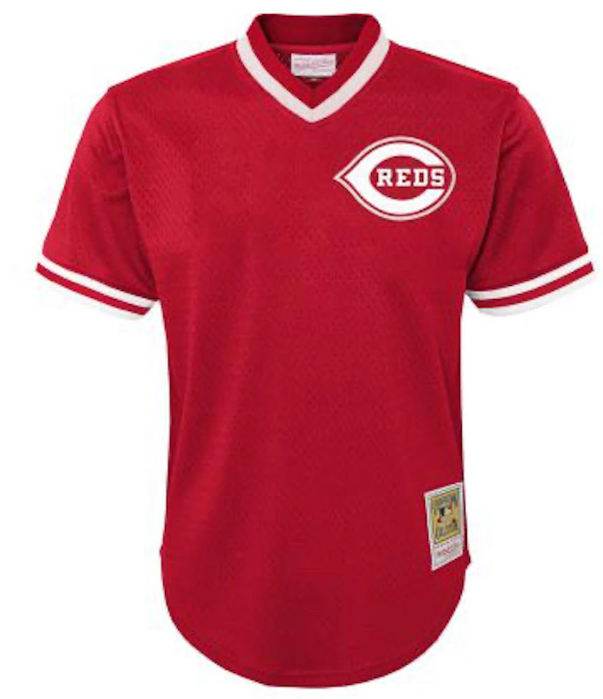 Mitchell & Ness MLB Kids Cincinnati Reds Johnny Bench 1983 Authentic Mesh  BP Jersey Scarlet Red Kids' - FW23 - US