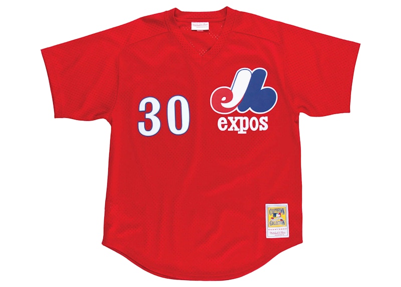 Mitchell & Ness Mesh BP Montreal Expos 1989 Tim Raines Authentic Jersey  Scarlet