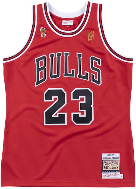 Mitchell & Ness Michael Jordan Chicago Bulls 1996-97 Road Authentic NBA Jersey Red/Black/White