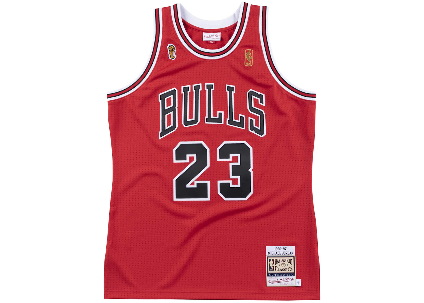 Mitchell & Ness Michael Jordan Chicago Bulls 1996-97 Road Authentic NBA Jersey  Red/Black/White Men's - SS23 - US