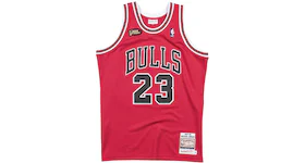 Mitchell & Ness Michael Jordan Chicago Bulls Finals 1997-98 Road Authentic NBA Jersey Red/Black/White
