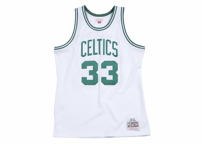 Pre-owned Mitchell & Ness Men's  Nba Boston Celtics Larry Bird Home 1985/86 Swingman Jersey In White/green