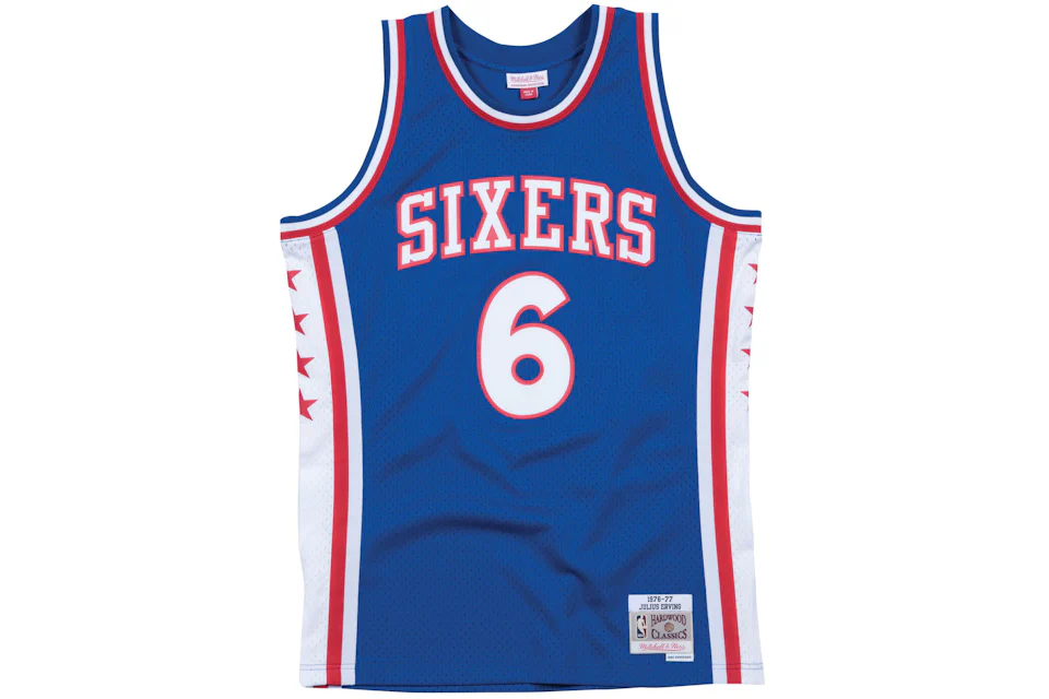 Mitchell & Ness Philadelphia 76ers 1976-77 Julius Erving Swingman Jersey Royal - SS23 Men's - US