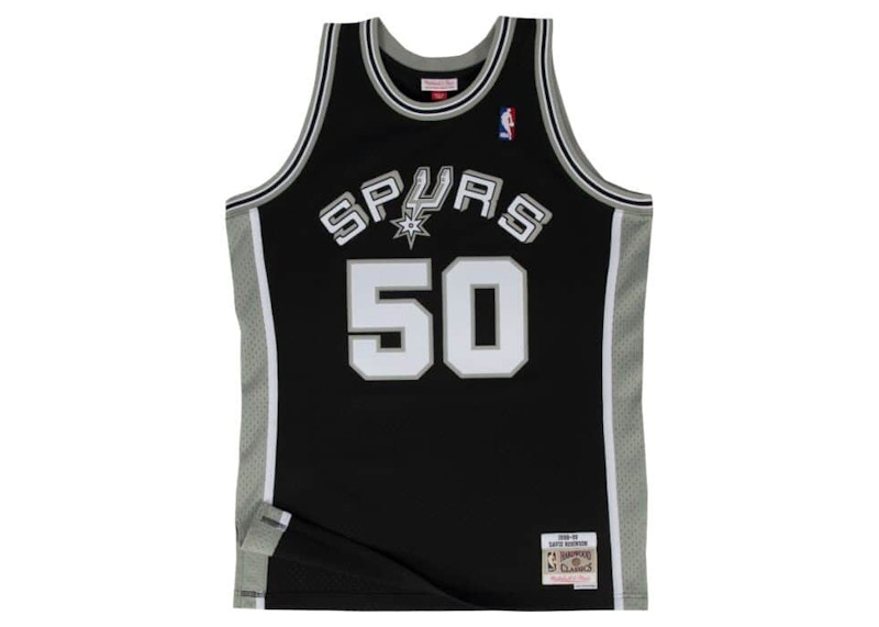 Pre-owned Mitchell & Ness Men's San Antonio Spurs 199899 David Robinson Swingman Jersey In Black