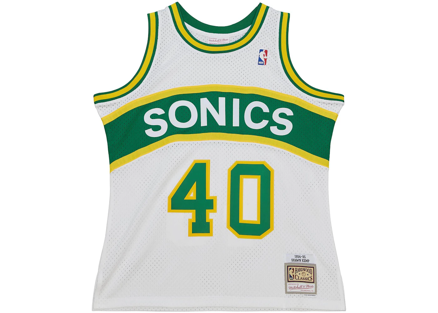 Mitchell Ness Shawn Kemp Seattle Supersonics Home 1994 95 NBA