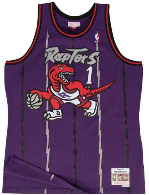 Mitchell And Ness Toronto Raptors Road 1998 99 Tracy Mcgrady Swingman Jersey Purple Mens Ss23 Us