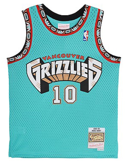 Men's Mitchell & Ness Mike Bibby Red/Teal Vancouver Grizzlies 1998