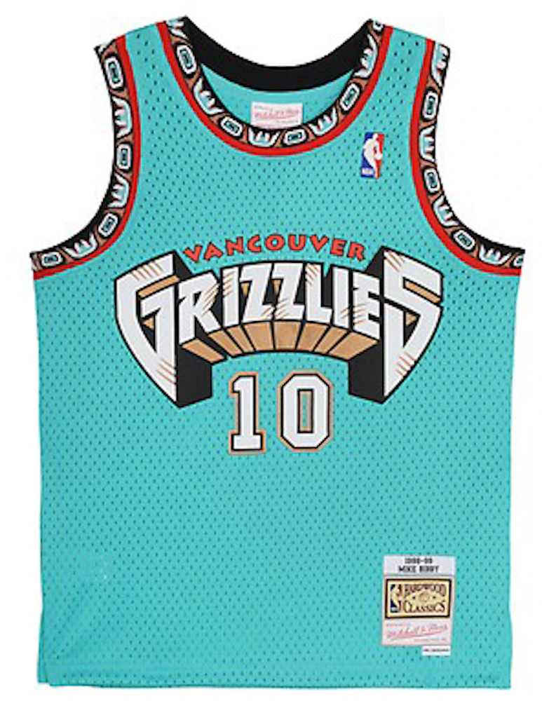 Vancouver Grizzlies Mike Bibby 1998 Hardwood Classics Road Swingman Jersey  By Mitchell & Ness - Teal - Mens