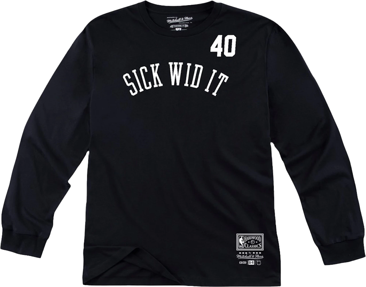 Golden State Warriors Black Mesh Crew Neck T-Shirt By Mitchell