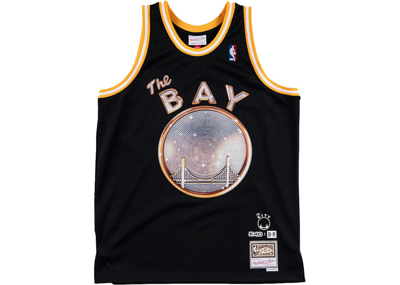Mitchell Ness X E 40 X Golden State Warriors Swingman Jersey Black Ss