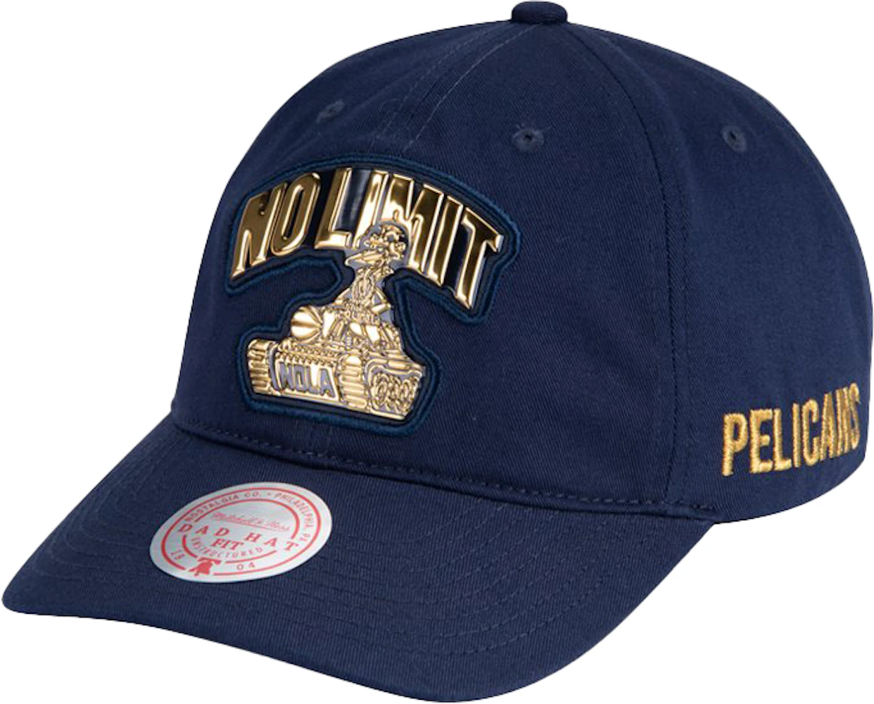 New Orleans Pelicans Mitchell & Ness Side Core 2.0 Snapback Hat - White/Red