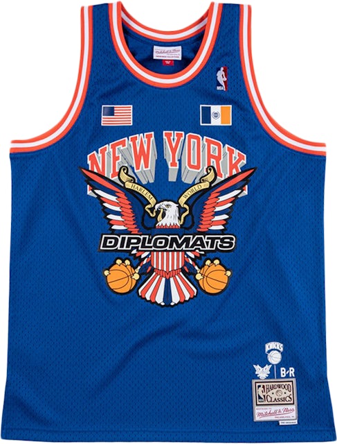 Mitchell & Ness NBA New York Knicks Pat Ewing Swingman Tank In Blue