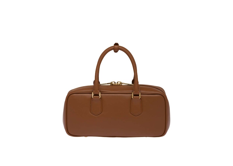Miu Miu Arcadie Leather Bag Brown Brown in Leather with Goldtone US