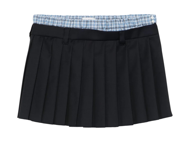 Pre-owned Miu Miu Women's  Batavia Skirt In Bleu