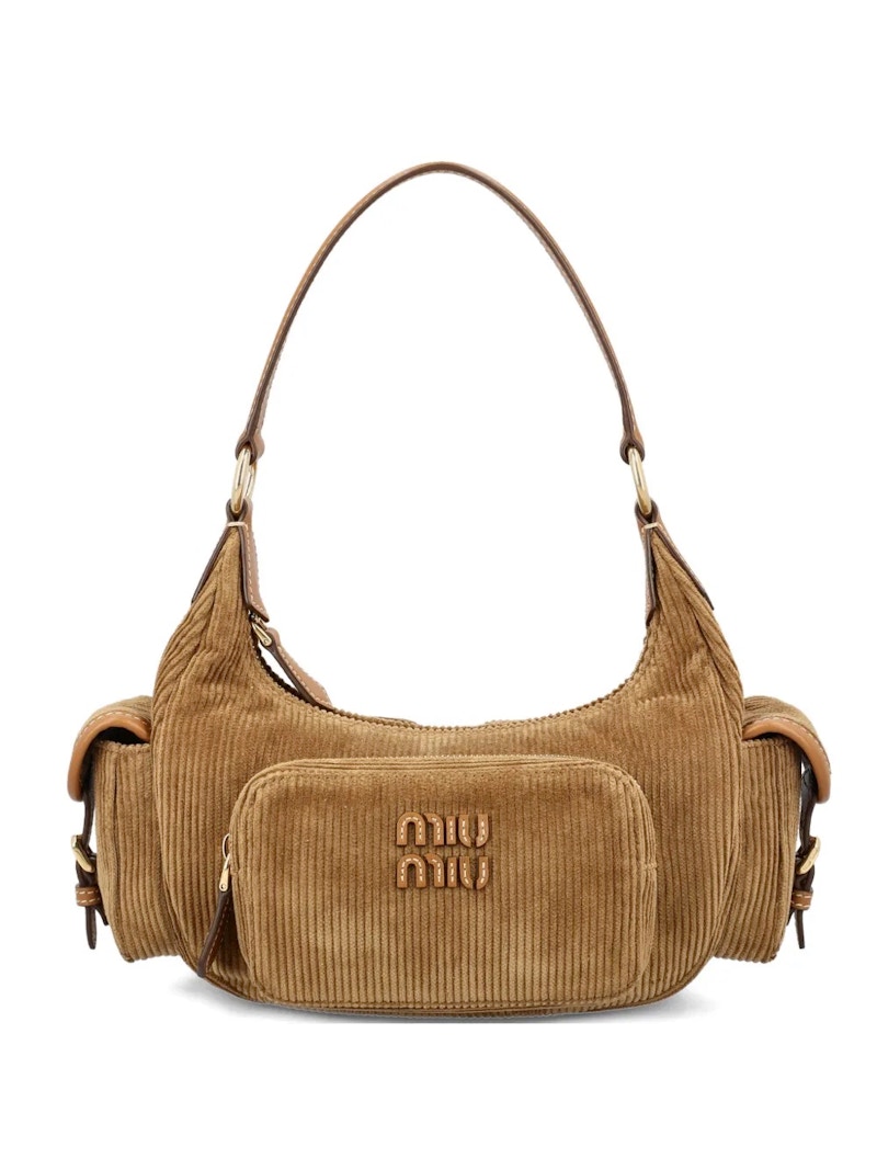 Miu Miu Corduroy Pocket Bag Cinnamon in Cotton - US