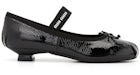 Ballerines en cuir froissé Miu Miu noires (Femmes)