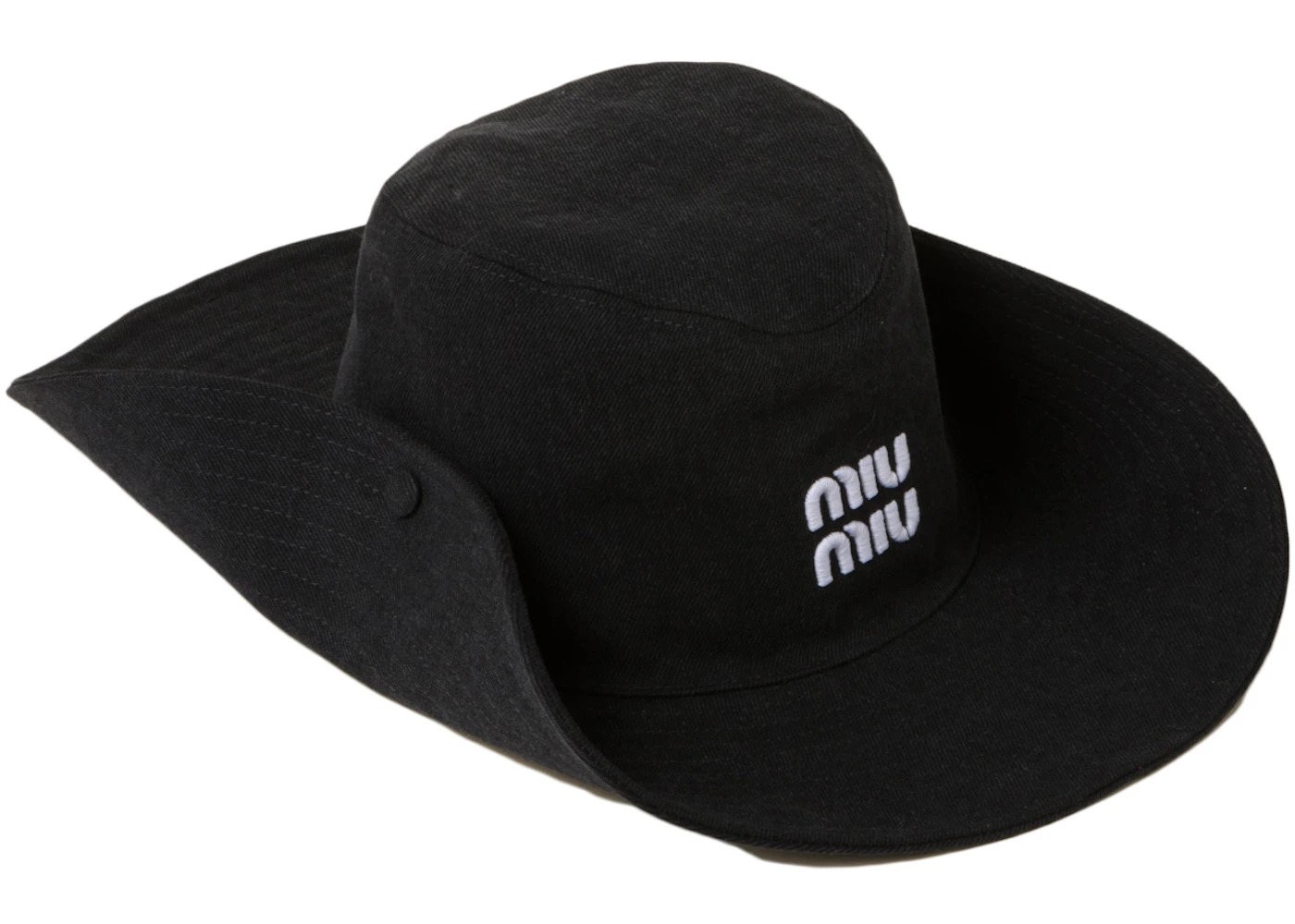 Miu Miu Denim Hat Black/White - US