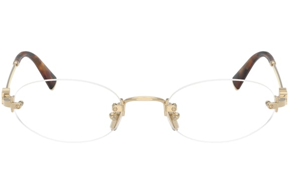 Miu Miu Rahmenlose optische Brille Klar/Gold/Braun (0MU 53WV ZVN1O1)