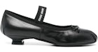Ballerines en cuir Miu Miu noires (Femmes)