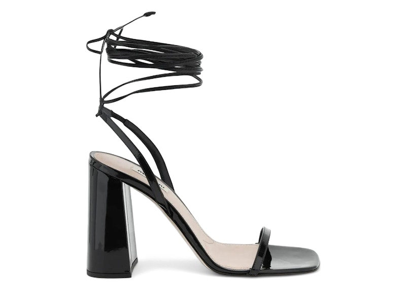 サンダル・ミュール MiuMiu SS23 Black satin sandals (5X858DFM1002BEW F0J05) MiuMiu SS23 Black satin sandals (5X858DFM1002BEW F0J05
