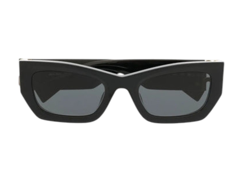 Pre-owned Miu Miu Women's Oval Sunglasses In Gold (0mu A50s 5ak7r1)