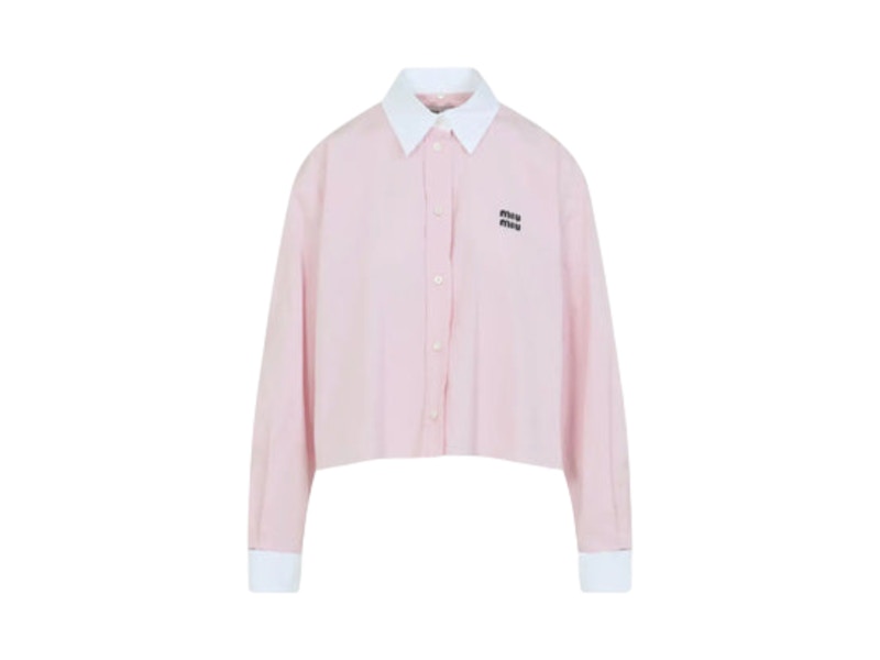 Pre-owned Miu Miu Women's Poplin Shirt In Pink