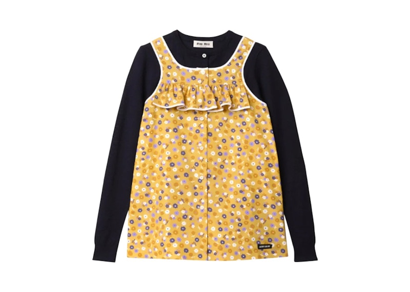 Women's Miu Miu Poplin Wool Top in Purple