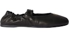Miu Miu Ruches Nappa Leather Ballerinas Noir (femme)