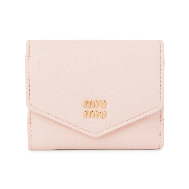 小物 MIU MIU Leather Wallet 楽天市場】MiuMiu ミュウミュウ Small Leather Wallet 二つ折り財布