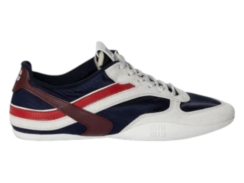 Pre-owned Miu Miu Women's Technical Sneakers In Baltic Blue/amaranth