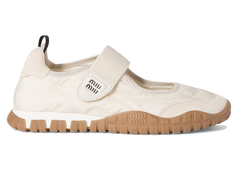 Miu Miu Tyre Ballerinas Ivory (Women's) - 5F416E D7C F0304 F