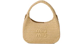 Miu Miu Wander Crochet Handbag Natural