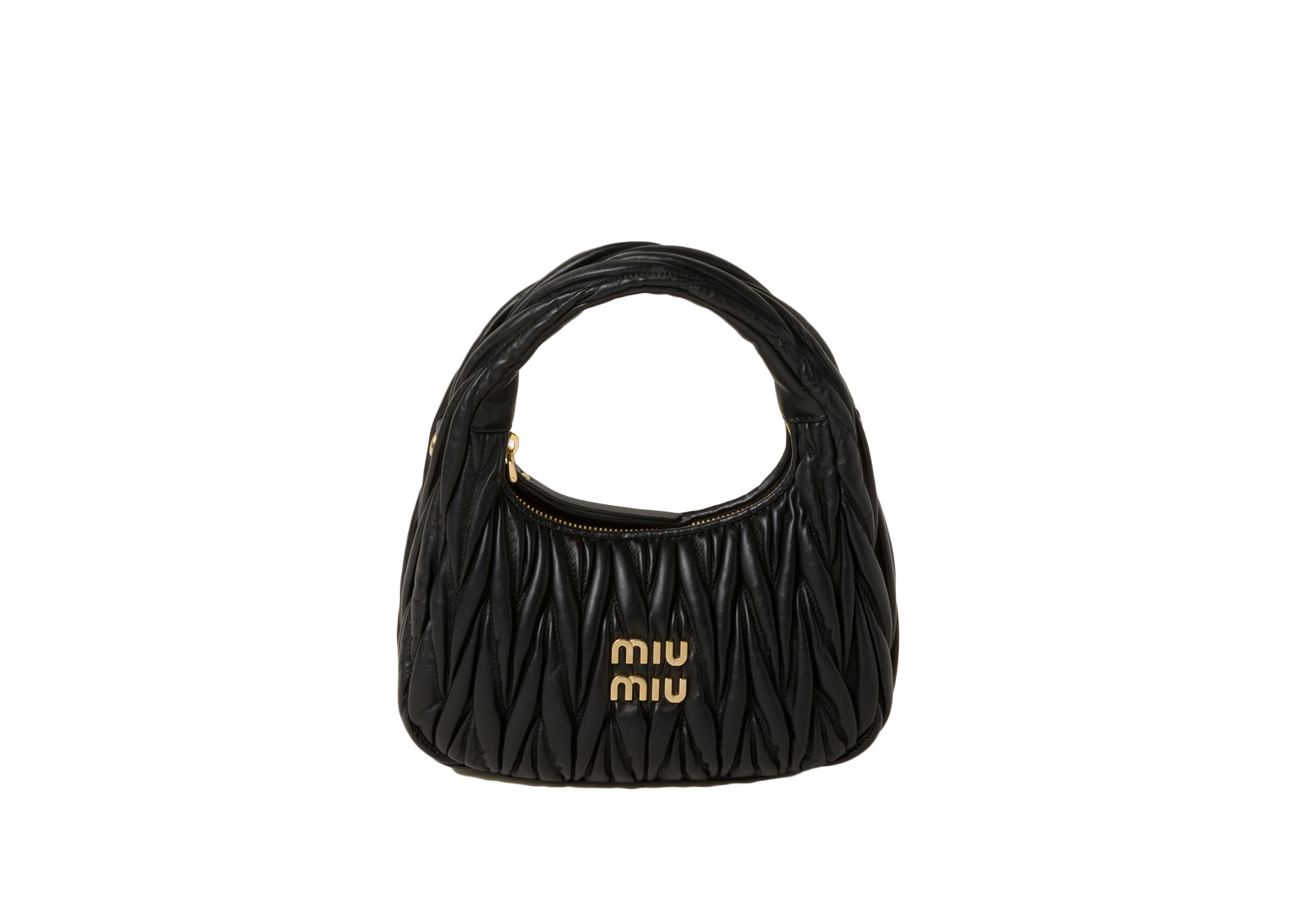 MIU MIU - Women's Arcadie Matelassé Nappa Leather Bag - (Black) – DSMS  E-SHOP