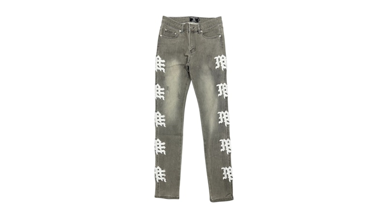 Mixed Emotion Ash Monogram Denim Grey