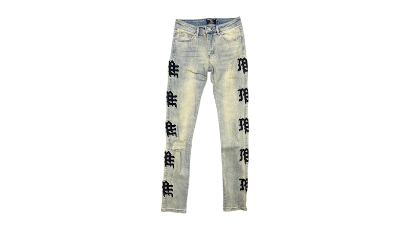 Mixed Emotion Desert Monogram Denim Washed Blue