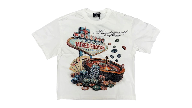 Mixed Emotion Lottery Tee White