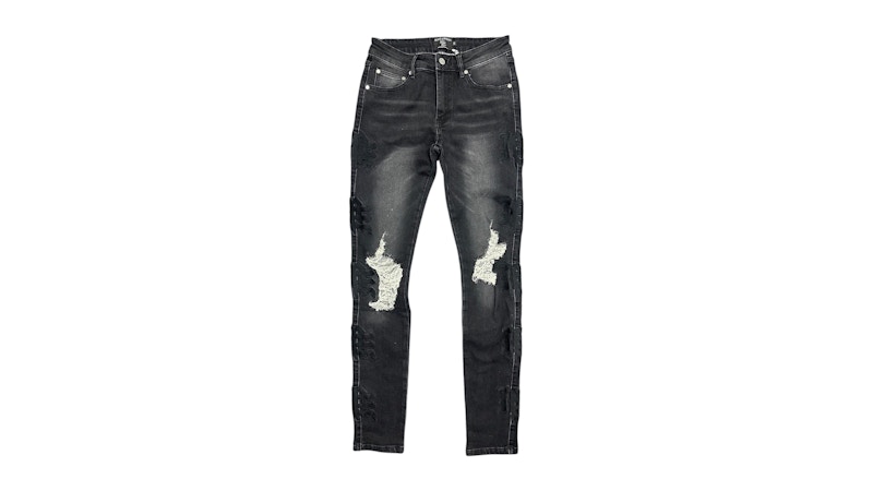 Mixed Emotion Midnight Monogram Denim Black